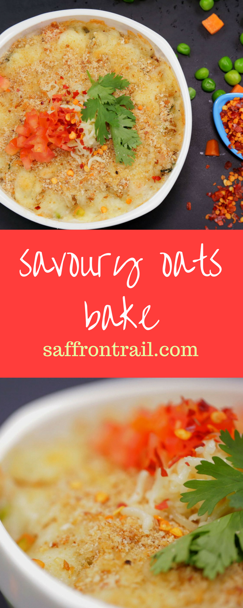 Savoury Baked Oats Recipe | Saffron Trail