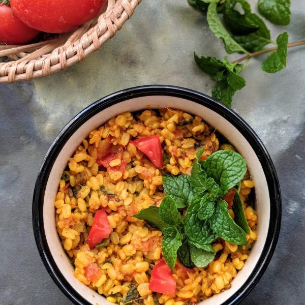 moong dal recipe with tomato and mint