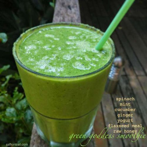 Recipe for Green Goddess Smoothie | Saffron Trail