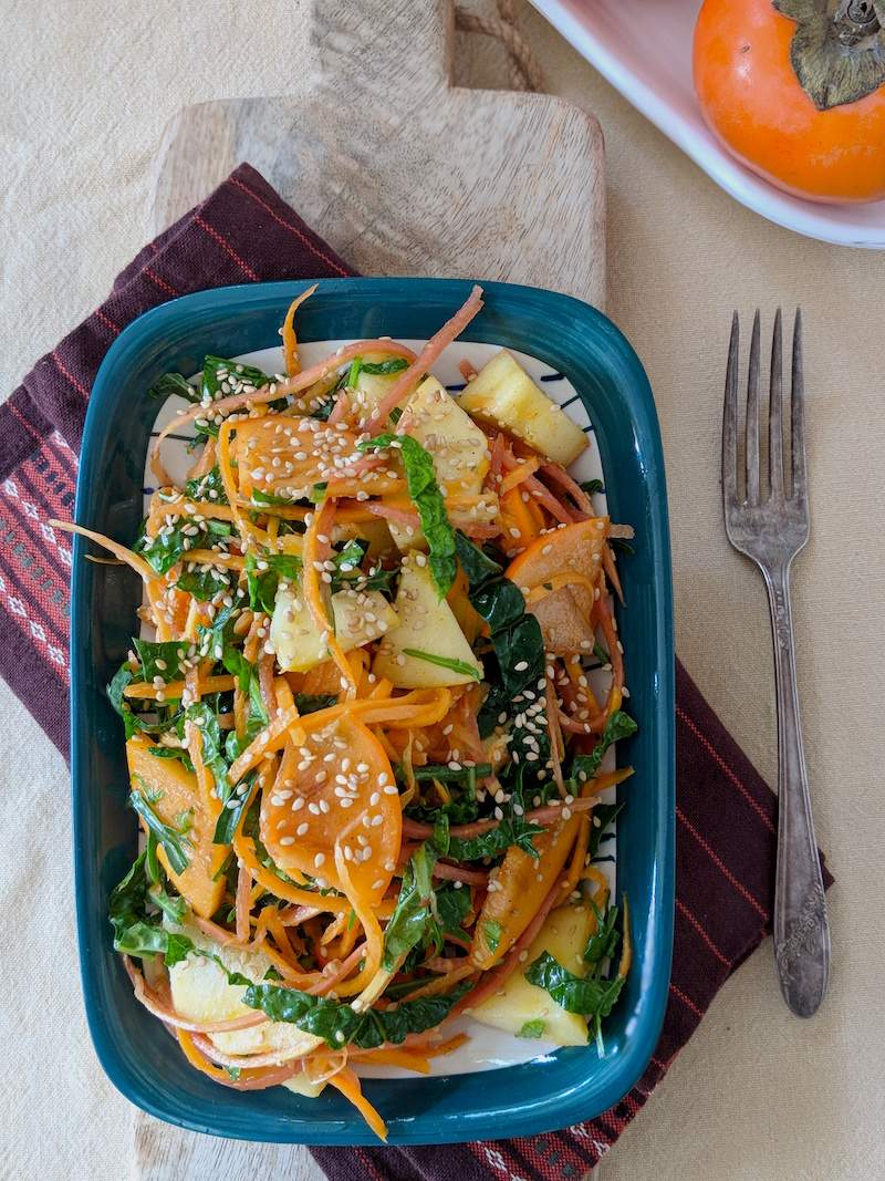 winter persimmon salad