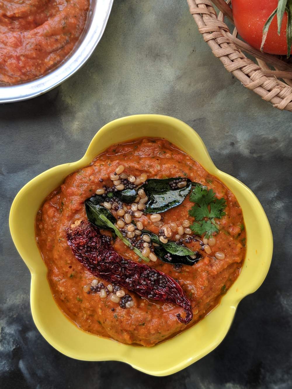 Tomato Chutney for Idli & Dosa | Homemade Spicy South Indian tomato chutney